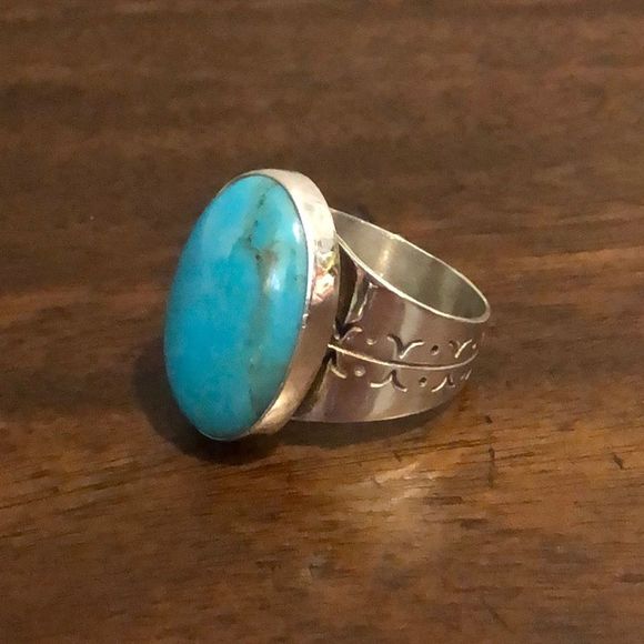 JAY KING DTR Sterling Silver Turquoise Oval Cabochon Ring Sz 10-3/4 - Picture 9 of 12